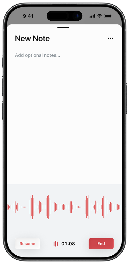 New note full screen